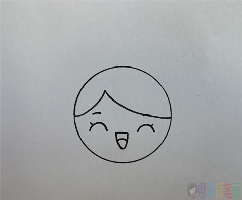 英语老师小朋友简笔画画法-3