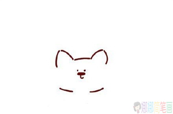 猫咪简笔画画法,Q版小猫简笔画-2