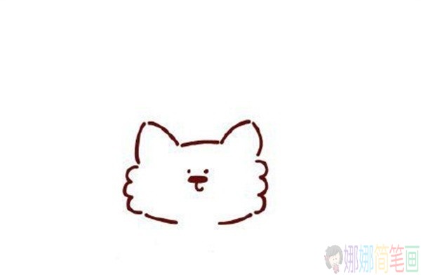 猫咪简笔画画法,Q版小猫简笔画-3