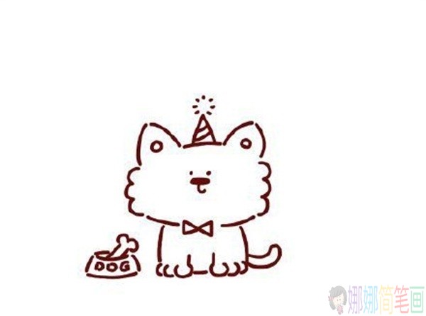 猫咪简笔画画法,Q版小猫简笔画-5