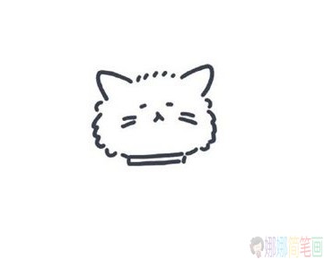 可爱的小猫简笔画,猫咪少儿画画图片-3