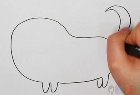 柴犬简笔画,秋田犬简笔画画法-2