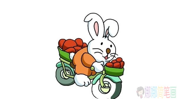 小白兔儿童简笔画画法,兔子简笔画教程-1