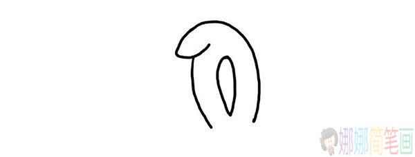 小白兔儿童简笔画画法,兔子简笔画教程-2