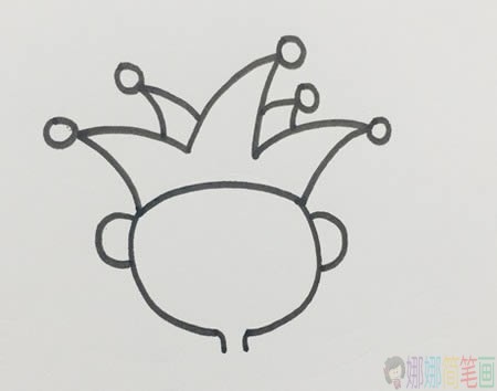马戏团小丑简笔画,小丑儿童简笔画图片-2