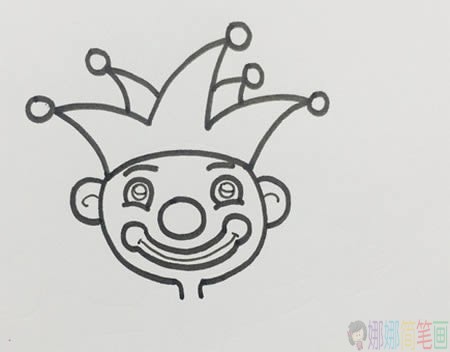 马戏团小丑简笔画,小丑儿童简笔画图片-3