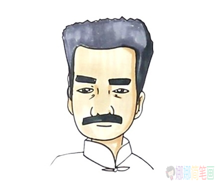 鲁迅先生人物简笔画-4