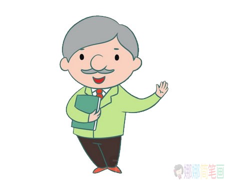 各种老师人物彩色简笔画图片-1