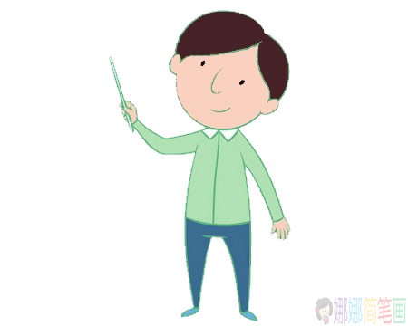 各种老师人物彩色简笔画图片-3