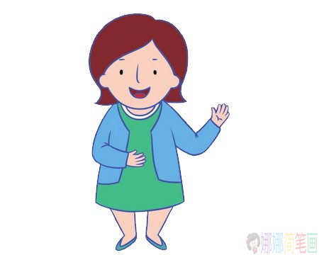 各种老师人物彩色简笔画图片-4