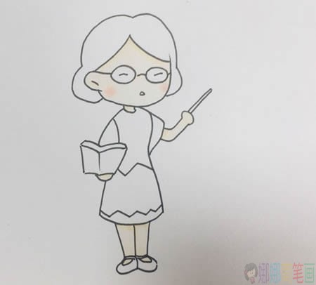 语文老师简笔画,语文老师怎么画-4