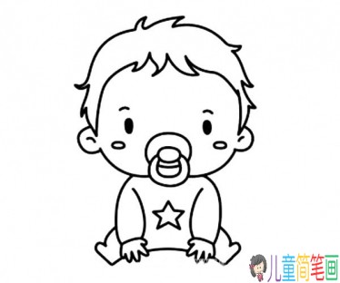 萌娃宝宝简笔画的画法-5