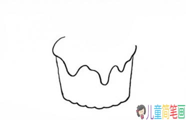 儿童彩色简笔画教程_纸杯蛋糕怎么画-2