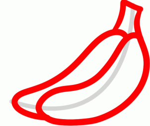 水果之王香蕉的简笔画及上色图片教程详细步骤-2