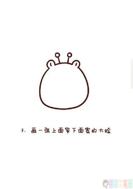 超可爱的长颈鹿简笔画步骤教程-3