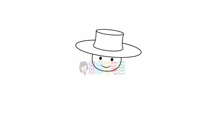 稻草人儿童简笔画-4