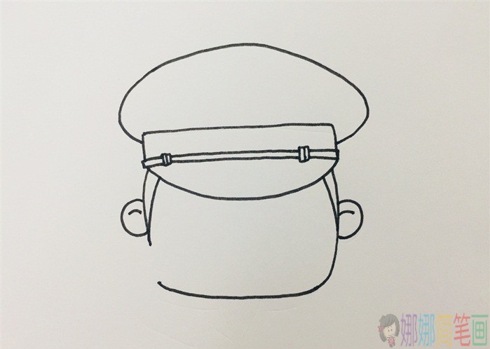 敬礼的警察叔叔简笔画-2