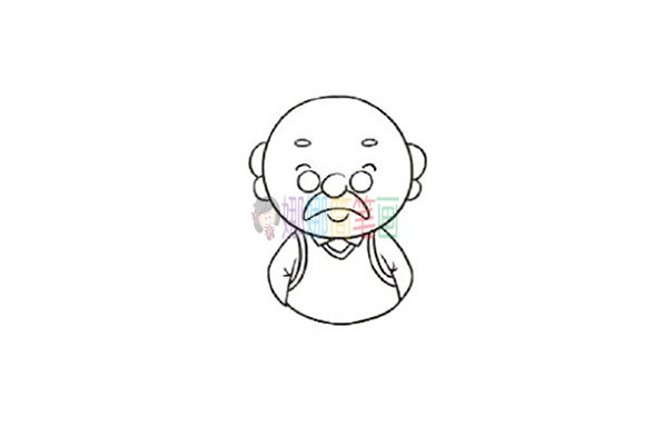 老爷爷怎么画,老爷爷儿童简笔画-4