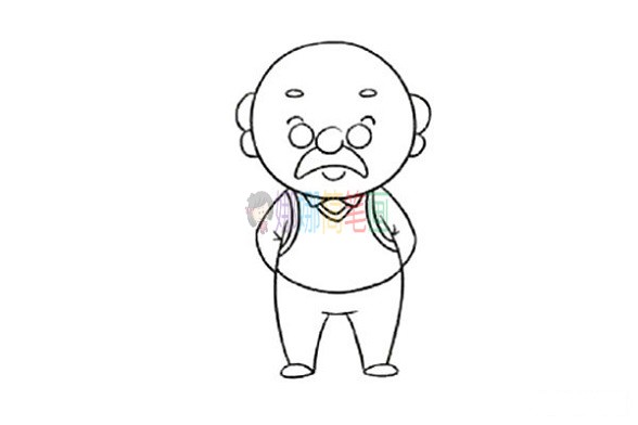 老爷爷怎么画,老爷爷儿童简笔画-5