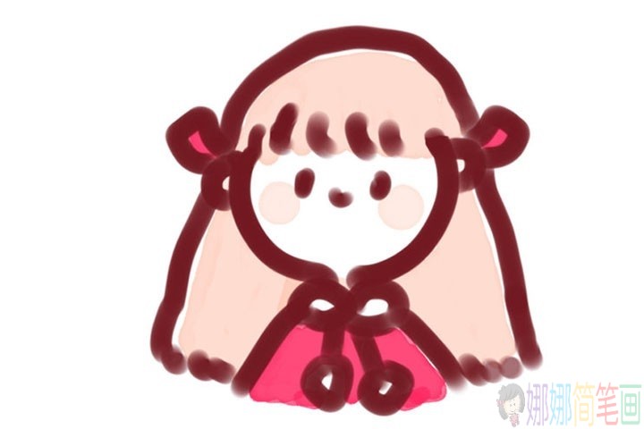 冬季的可爱少女简笔画图集-1