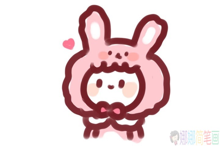 冬季的可爱少女简笔画图集-5