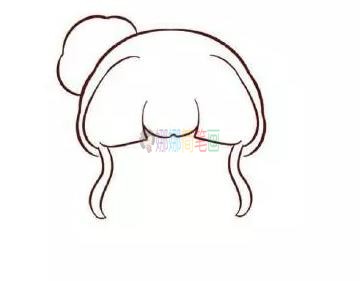 戴围巾的女孩简笔画,冬天的女孩简笔画-1