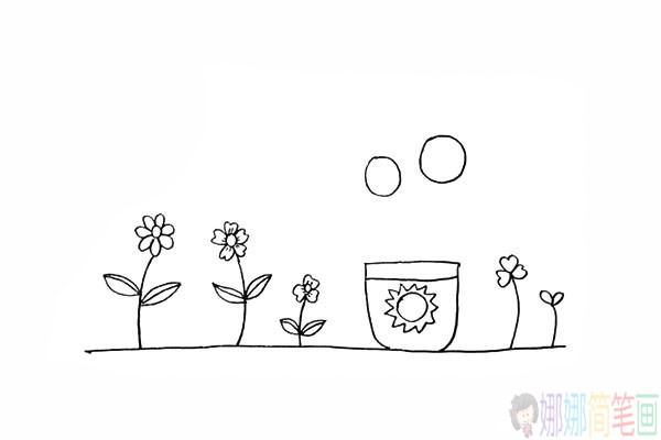 好看的向日葵的简笔画,向日癸的画法-11