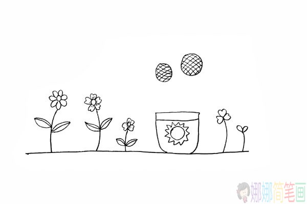 好看的向日葵的简笔画,向日癸的画法-12