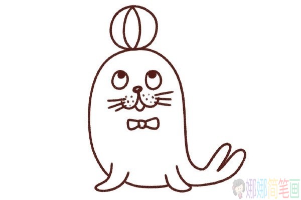 海狮儿童简笔画图片,海狮怎么画-9