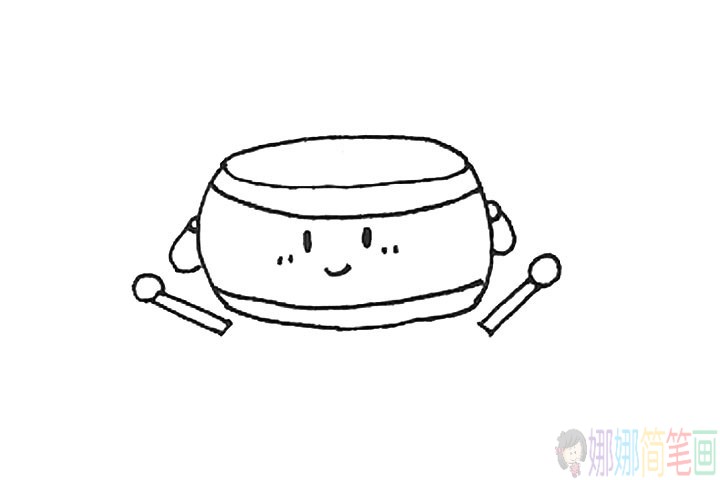 大鼓简笔画,大鼓的画法-7