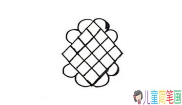 喜庆的中国结简笔画画法步骤-2