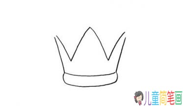 简笔画画公主的皇冠步骤图解教程-2