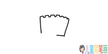 长城的简笔画画法步骤-1