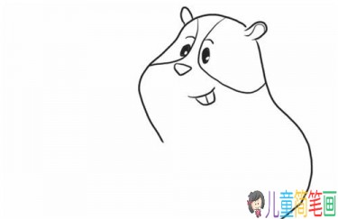 呆萌可爱的小豚鼠简笔画-5