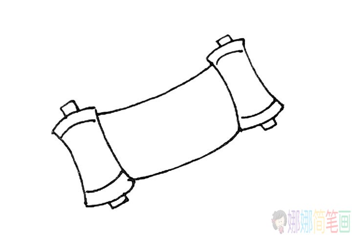 卷轴怎么画,卷轴简笔画法-5