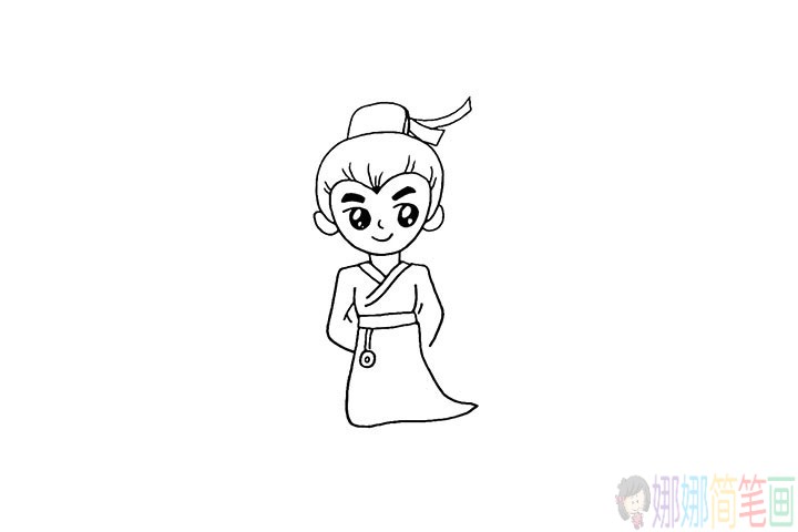 古代书生怎么画,书生儿童简笔画-9