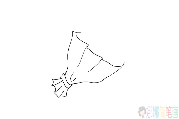 一束漂亮的花简笔画法教程-3