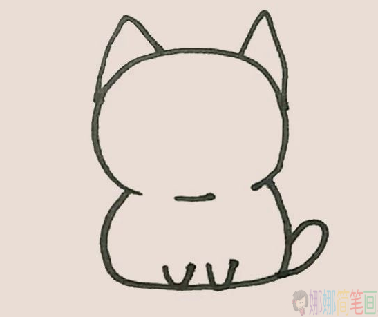 小橘猫简笔画法,小橘猫怎么画-4