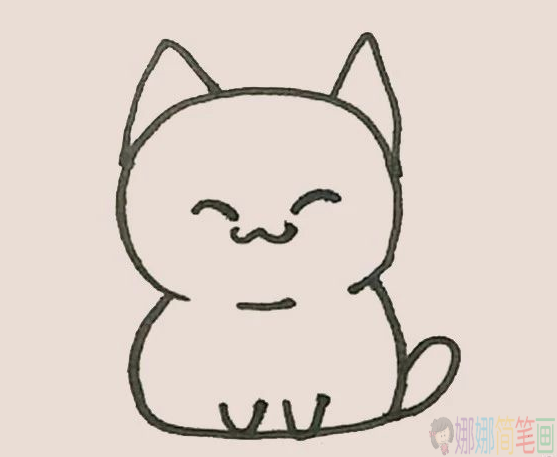 小橘猫简笔画法,小橘猫怎么画-5