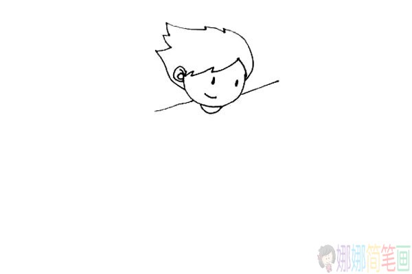 玩滑板的小男孩简笔画教程-5