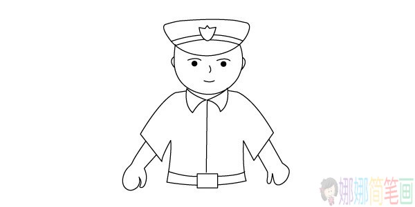 帅气的警察叔叔怎么画-11