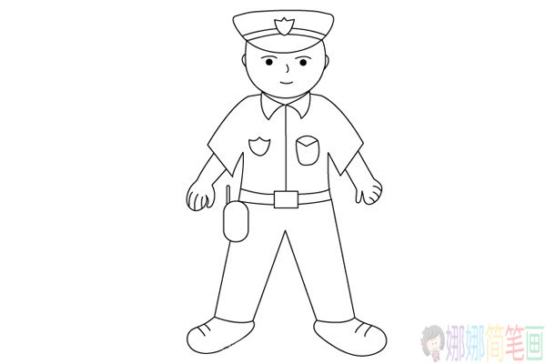 帅气的警察叔叔怎么画-13