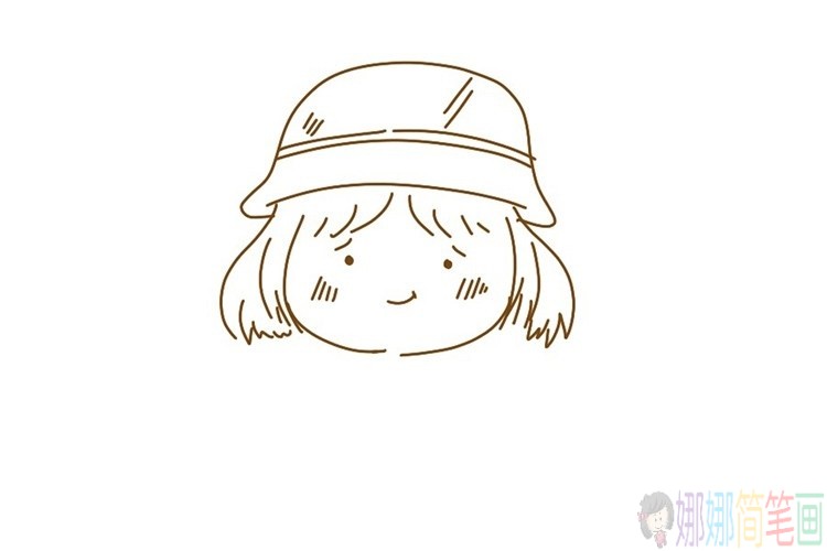 教小朋友画一个精致可爱的小姑娘-5