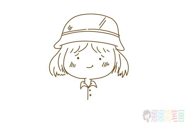 教小朋友画一个精致可爱的小姑娘-6