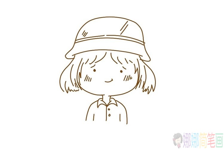 教小朋友画一个精致可爱的小姑娘-7