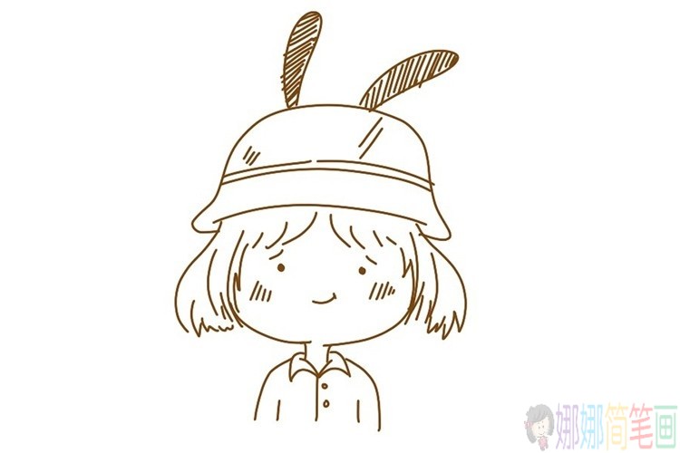 教小朋友画一个精致可爱的小姑娘-8