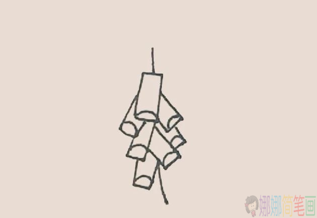 鞭炮怎么画,鞭炮爆竹简笔画-4