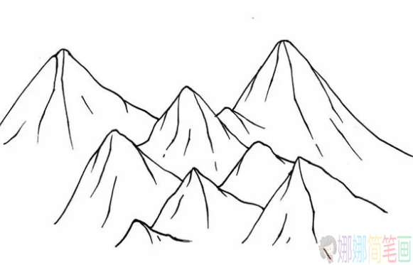 山脉怎么画,喜马拉雅山的画法-4