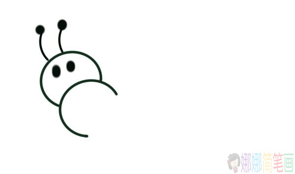 毛毛虫简笔画图片,毛毛虫儿童画教程-2
