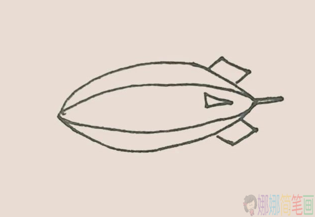 飞艇怎么画,飞艇简笔画图片-3